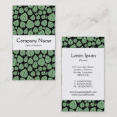 センターバンド – 葉色あせた緑（黒） 名刺 (正面/裏面)