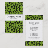 センターバンド – 葉 – 黒火星緑 名刺 (正面/裏面)