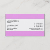 センターバンド – 薄紫絵を描キャンバス 名刺 (裏面)