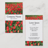 センターバンド – 赤いチューリップ 名刺 (正面/裏面)