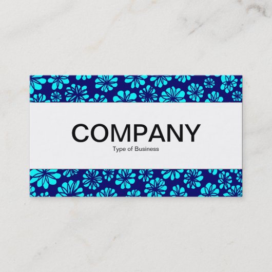 センターバンド – 青のシェードフローラ 名刺 (正面)