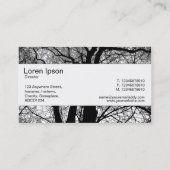 センターバンド – 高コントラストツリー 名刺 (裏面)