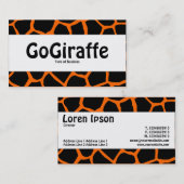 センターバンド – GoGiraffe – オレンジ色FF6600 名刺 (正面/裏面)