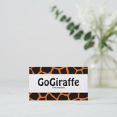 センターバンド – GoGiraffe – オレンジ色FF6600 名刺 (スタンド正面)