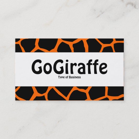 センターバンド – GoGiraffe – オレンジ色FF6600 名刺 (正面)