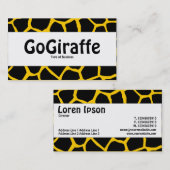 センターバンド – GoGiraffe - Amber FFCC00 名刺 (正面/裏面)