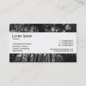 センターバンド – Woodland Canopy 02 BW 名刺 (裏面)