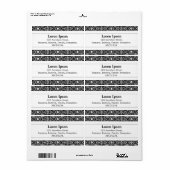 センターバンドII – 幾何学模様の花 ラベル (フルシート)