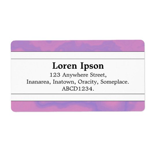 センターバンドII -薄紫大理石 ラベル (正面)