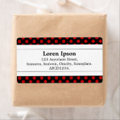 センターバンドII – 赤い花点 ラベル (インサイチュ)