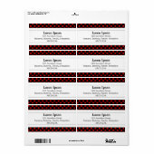 センターバンドII – 赤い花点 ラベル (フルシート)