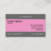 センターバンドv2 – グレーとピンク 名刺 (裏面)