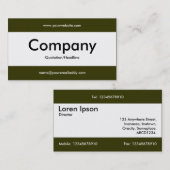 センターバンドv2 – ダークオリーブ333300 名刺 (正面/裏面)