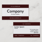 センターバンドv2 – ダークブラウン330000 名刺 (正面/裏面)