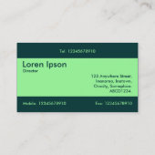 センターバンドv2 – ミントグリーン(ダークグリーン) 名刺 (裏面)