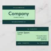 センターバンドv2 -幽霊グリーン（濃い緑） 名刺 (正面/裏面)