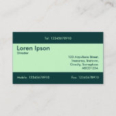 センターバンドv2 -幽霊グリーン（濃い緑） 名刺 (裏面)