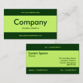 センターバンドv2 – 月緑（濃い緑） 名刺 (正面/裏面)