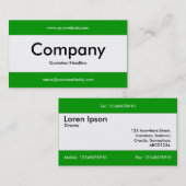 センターバンドv2 - Grass Green 009900 名刺 (正面/裏面)