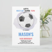センターボールサッカー誕生日招待状 招待状 (スタンド正面)