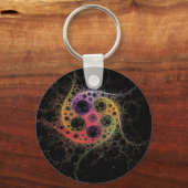 センターラウンドキーリングで結合 キーホルダー (正面)