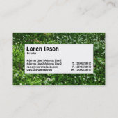 センターラベル – ウッドランドの花 名刺 (裏面)