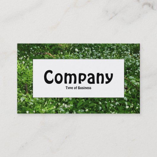 センターラベル – ウッドランドの花 名刺 (正面)