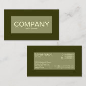 センターラベル – カーキとムルキーグリーン333300 名刺 (正面/裏面)