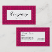 センターラベル – クリムゾン生地のテクスチャ 名刺 (正面/裏面)