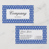 センターラベル – スターホイール – ネイビーブルー 名刺 (正面/裏面)