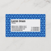 センターラベル – スターホイール – Lt Blueのネイビーブルー 名刺 (裏面)