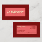 センターラベル – トロピカルピンク（濃い赤） 7F0000 名刺 (正面/裏面)