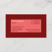 センターラベル – トロピカルピンク（濃い赤） 7F0000 名刺 (裏面)