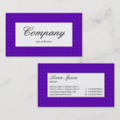 センターラベル – バイオレット生地のテクスチャ 名刺 (正面/裏面)