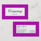 センターラベル – マゼンタファブリックテクスチャ 名刺 (正面/裏面)