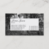 センターラベル – 森の中の道 名刺 (裏面)