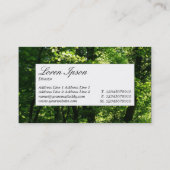 センターラベル – 森の中 名刺 (裏面)