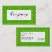 センターラベル – 緑の布のテクスチャ 名刺 (正面/裏面)