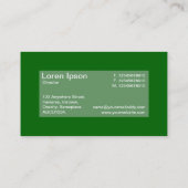 センターラベル – 緑006600の陸軍の緑 名刺 (裏面)