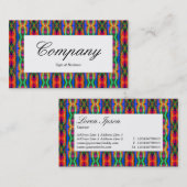 センターラベル – 銀河間タータンチェック 名刺 (正面/裏面)