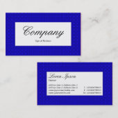 センターラベル – 青い布のテクスチャ 名刺 (正面/裏面)