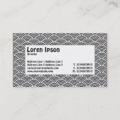 センターラベル – 魚の鱗 – 白と黒 名刺 (裏面)