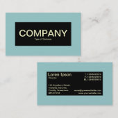 センターラベル – 黒(海グリーンとクリーム付き) 名刺 (正面/裏面)