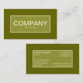 センターラベルII – オリーブグリーン(666600付き) 名刺 (正面/裏面)