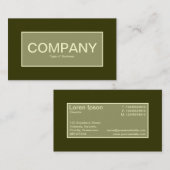 センターラベルII – カーキとムルキーグリーン333300 名刺 (正面/裏面)