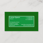 センターラベルII – 緑006600の芝生の緑 名刺 (裏面)