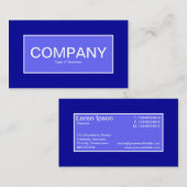 センターラベルII – 青00099付き電気ブルー 名刺 (正面/裏面)