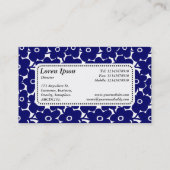 センターラベルv5 -はっきりした花 – 深いネイビー 名刺 (裏面)