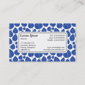 センターラベルv5 – リーフパターン02 – ネイビー 名刺 (裏面)