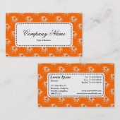 センターラベルv5 – 菊模様オレンジ 名刺 (正面/裏面)